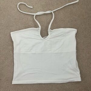 Hollister White Halter Camisole Top